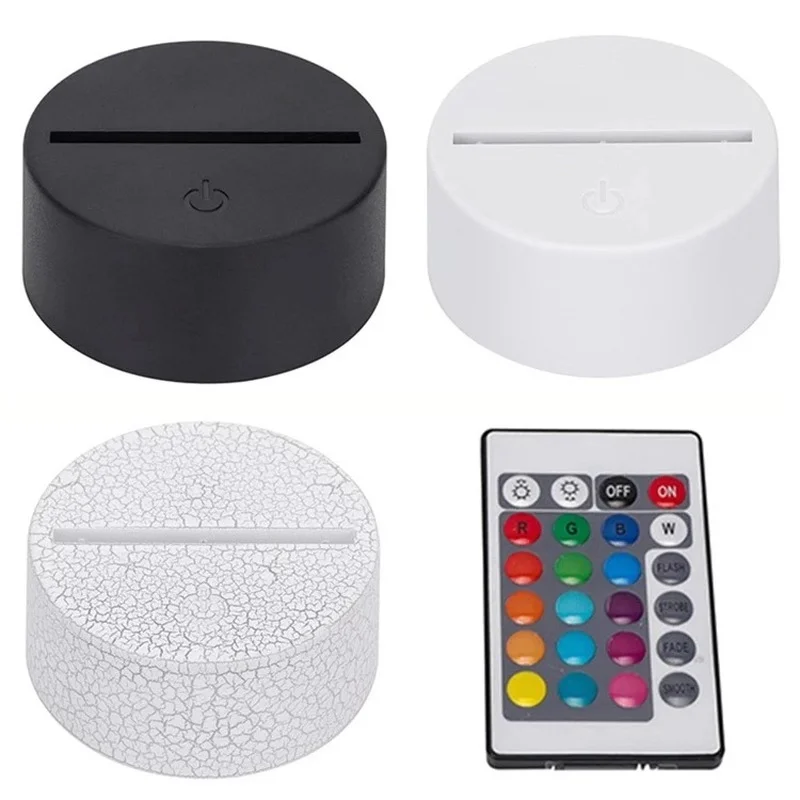 

LED Lamp Holder Acrylic Night Lamp Holder LED USB Touch Remote Control Lighting Accessories Base