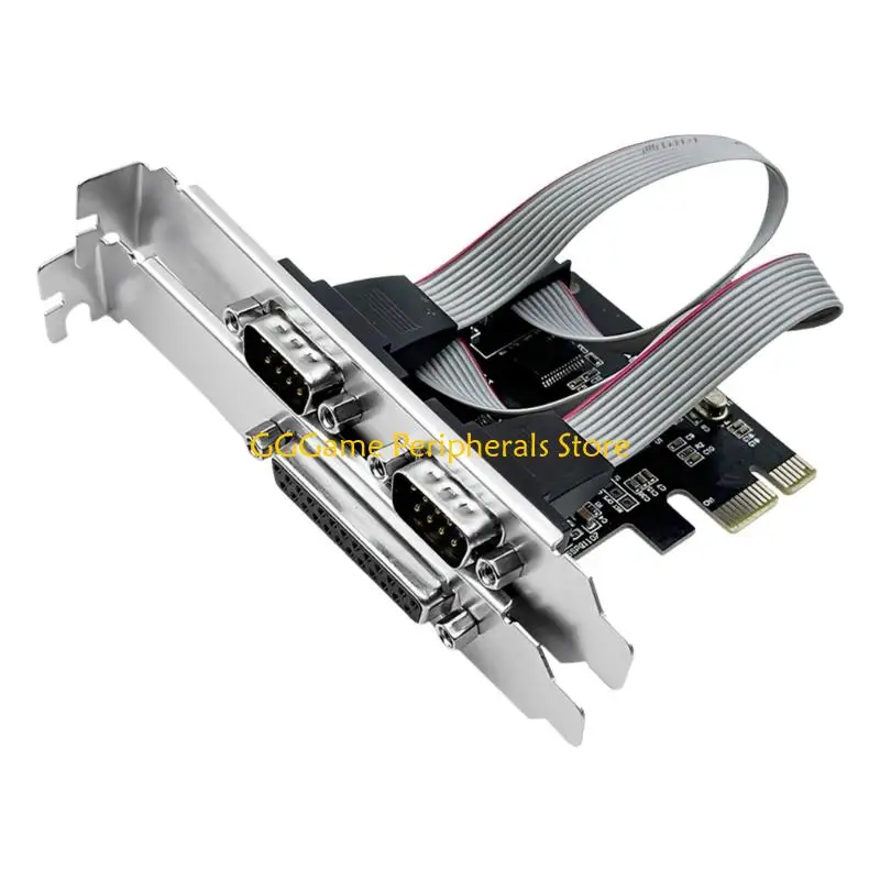 데스크탑 PC용 U55B 2 포트 RS232 포트 COM 프린터 병렬 포트 LPT PCIE 카드 어댑터