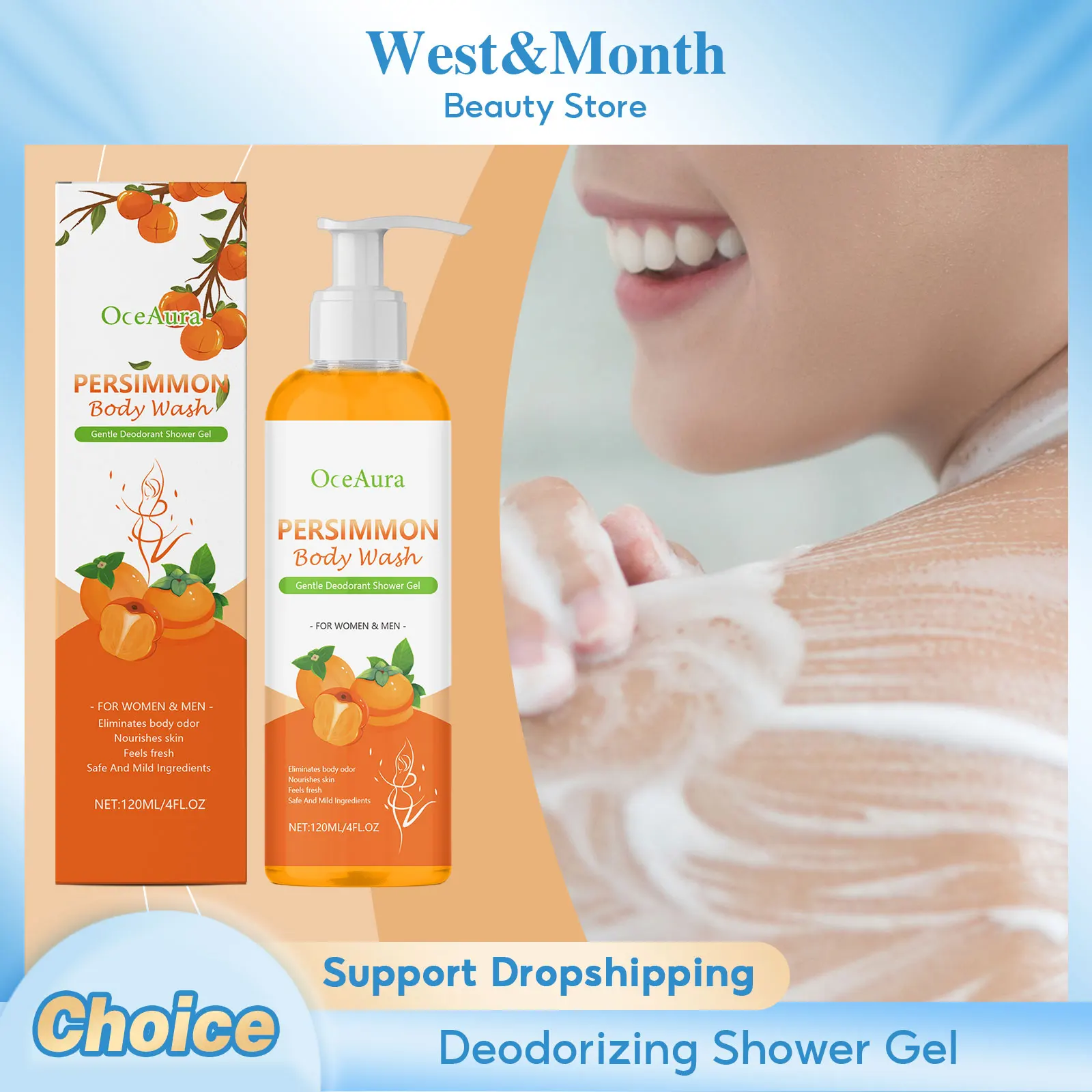 Cleansing Body Wash Anti Odor Purify Dirt Long Lasting Fragrance Refreshing Bathing Hydrating Deodorizing Smoothing Shower Gel