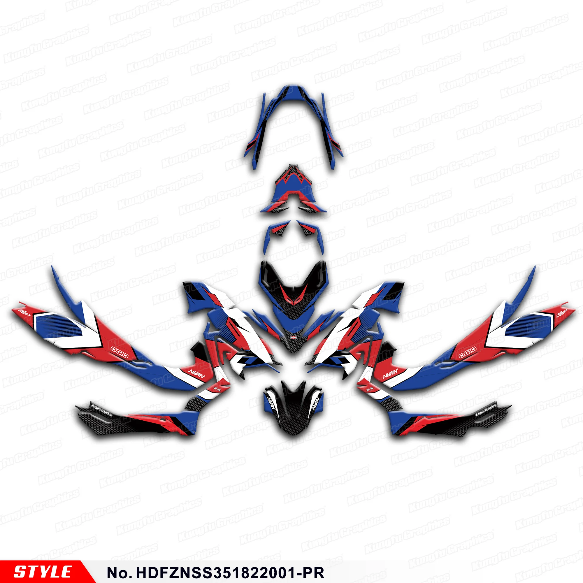 

Гоночная графическая клейкая Наклейка для Honda FORZA NSS 350 2018 2019 2020 2021, HDFZNSS351822001-PR