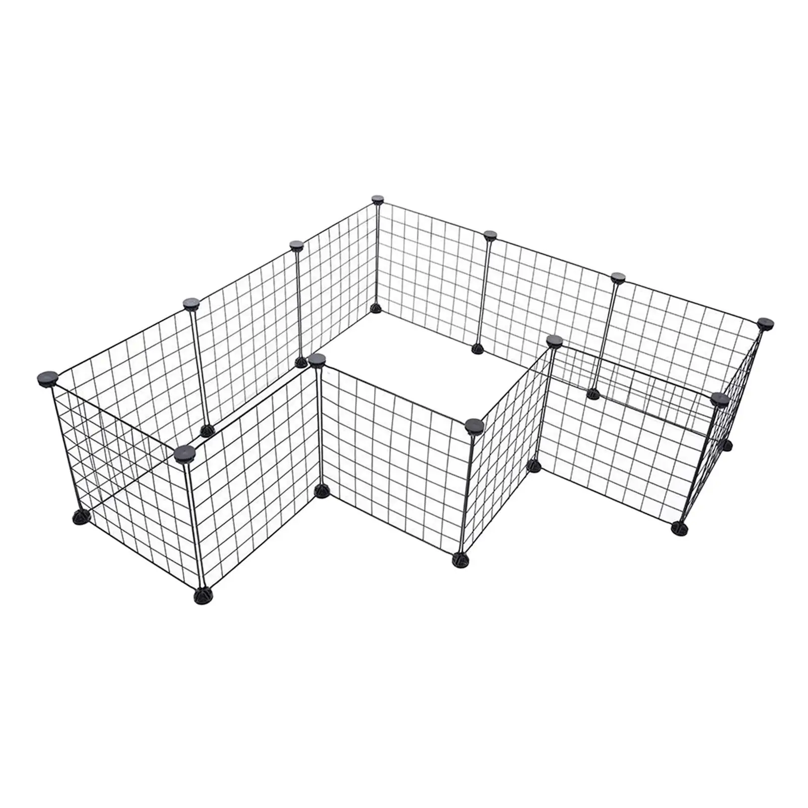 Dog Playpen 12 Panels Easy Assemble Puppy Playpen Dog Exercise Pen Pet Fence DIY