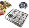 Burners Cooktop Built-In Stoves,Stainless Steel Natural Gas/LPG Gas Hob Conversion Kit,Stainless Steel Surface and Cast Iron Gra 3