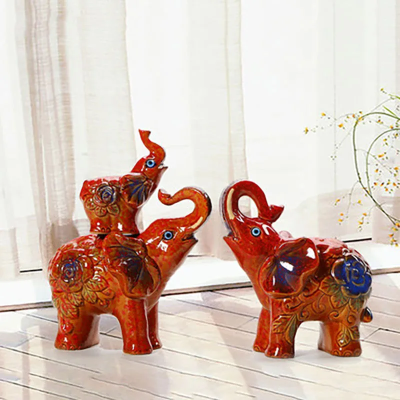 Ceramic animals, attract wealth and fortune like ornaments Home of Three Creative Courtyard Garden, Home Gift