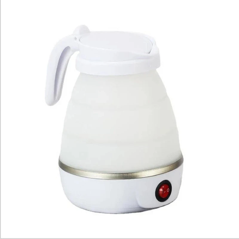 saengQ Travel Household Folding Kettle Silicone304 Stainless Steel Portable Kettle Compression Foldable Leakproof 600ml 5