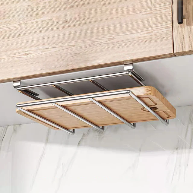 Under Cabinet Cutting Board & Lid Organizer 2