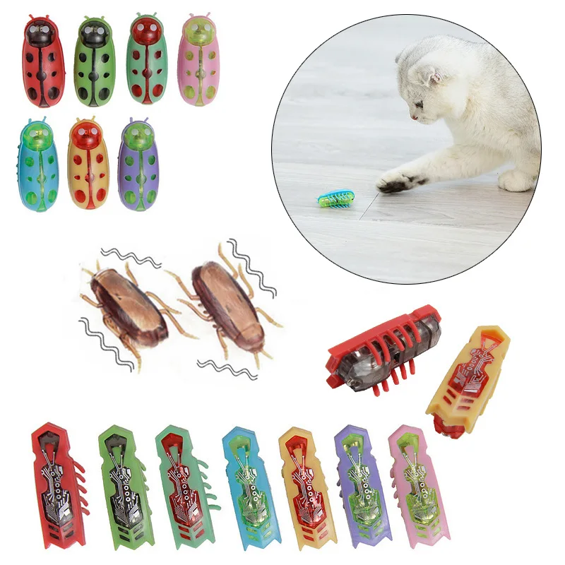 Interactive Mini Electric Bugs Cat Toy, Automatic Obstacle Avoidance