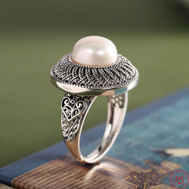 Jewellery Chandi Moti Ring Moti Pearl Silver Ring – Kalyanastrogems