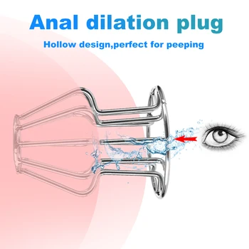 Hollow Anal Plug Stainless Steel Butt Plug For Women Men Anus Shower Vagina Spreader Sex Toys Metal Dildo Big Buttplug 2