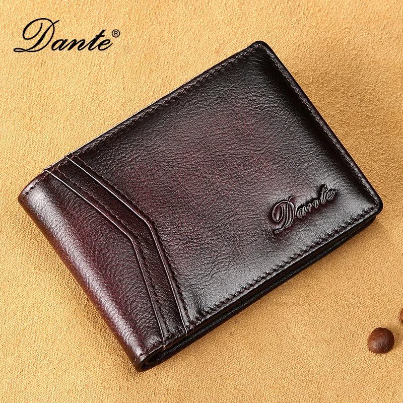 Thin First Layer Cowhide Wallet With RFID Blocking Horizontal Driving License Card Holder