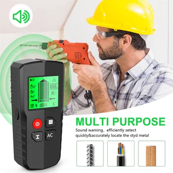 5 in 1 Scanner a Parete Stud Finder Metal Detector Legno Stud PVC Tubo Acqua AC Live Cable Scanner Centro e Strumento di Posizionamento
