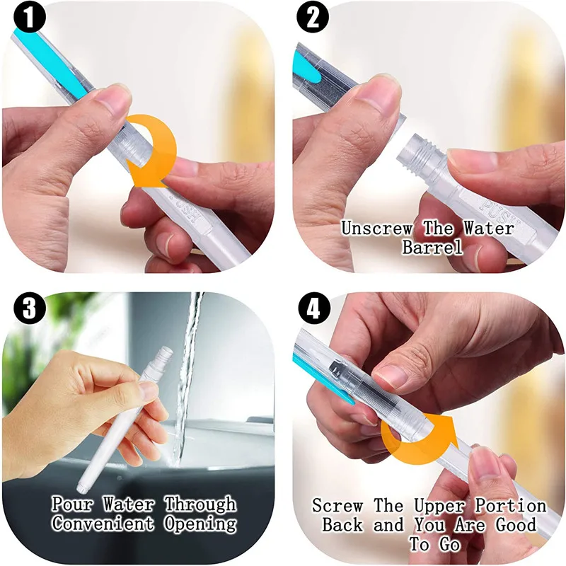 Watercolor Brush Pens 7/9/12pcs Set For Water Soluble Colored Pencil Aqua Brush Pen For Beginners