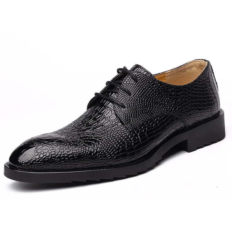 

new 2023 men's shoes brand new crocodile lines men's shoes business with men's dress shoes