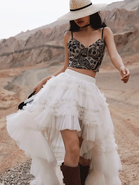 Vista deslumbrante: Saia Longa de Malha Plissada TIYIHAILEY para Mulheres 4 Saia Longa de Malha Plissada TIYIHAILEY