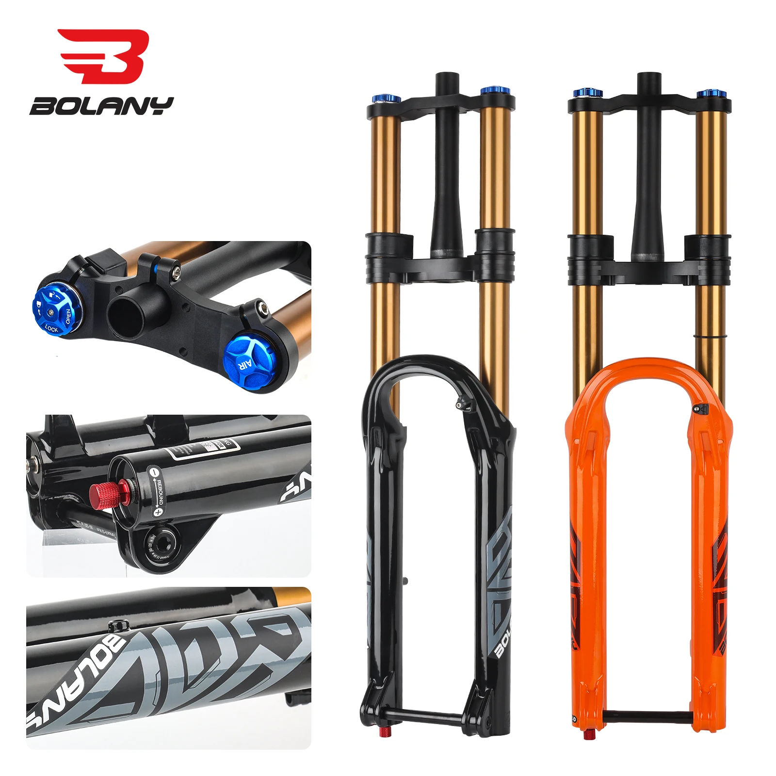 パーツ BOLANY Bike Fork Rebound Adjustable MTB S3c59948339fc407894ed1ed6c2887