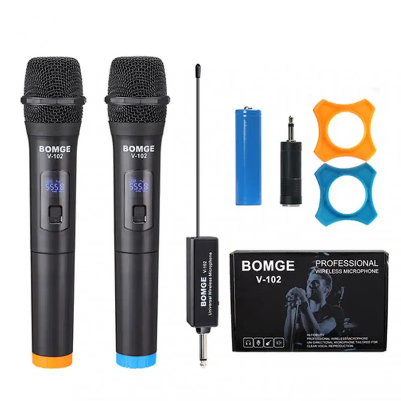 wireless mic Wireless Microphone G-MARK X220U UHF Recording Karaoke Handheld 2 Channel Lithium Battery 50m For Stage Church Party School karaoke microphone