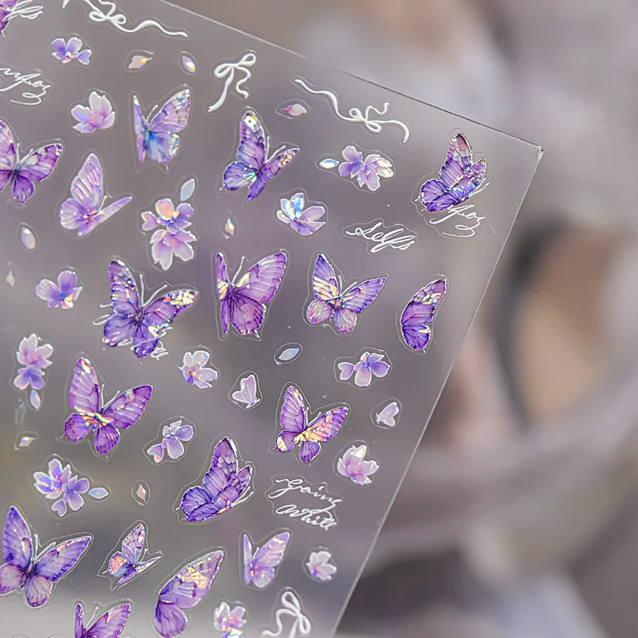 EnchantingPurpleButterfly5DNailArtStickerShinyFlowerPetalsBowknotAnimalsInsectsAdhesiveDecorationManicureDecal-AliExpress66
