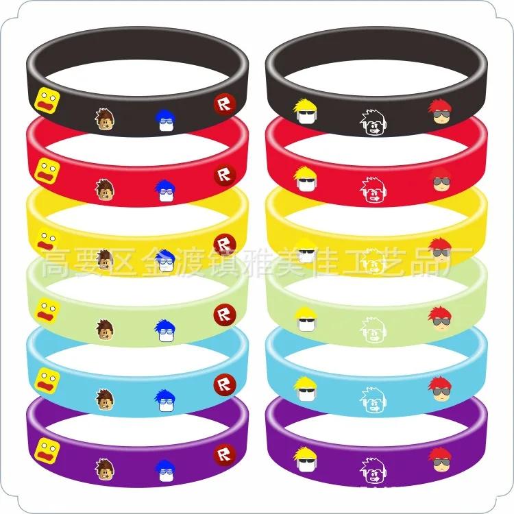 12 шт. браслеты ROBLOX, игровые экшн-игрушки, фигурки, милые Мультяшные наручные украшения, детские подарки для мальчиков и девочек на день рождения
