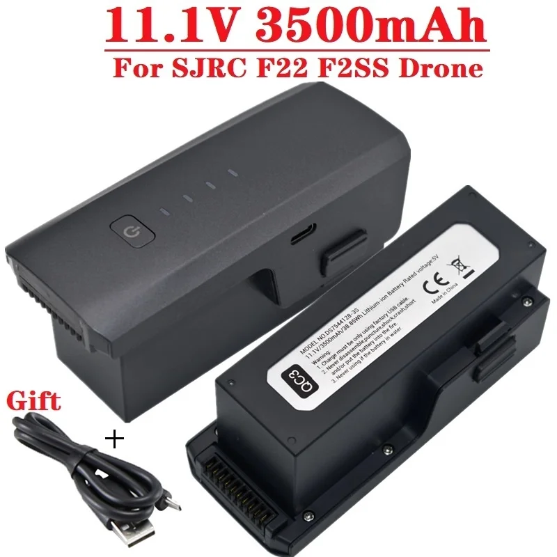 Rc Plane Battery For SJRC F22 F22S 4K PRO 5G Wifi GPS Drone Battery 11.1V 3500mAh RC Quadcopter Spare Parts LiPo Intelligent Lithium Battery