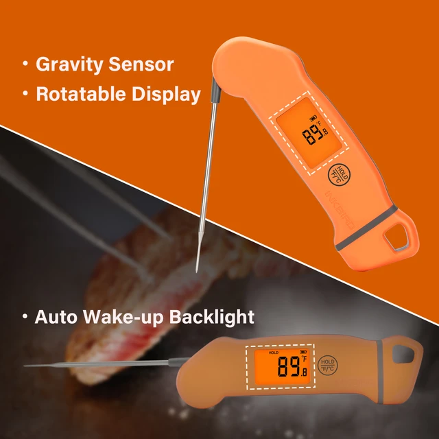  Meat Thermometer with Rechargeable Battery, Digital