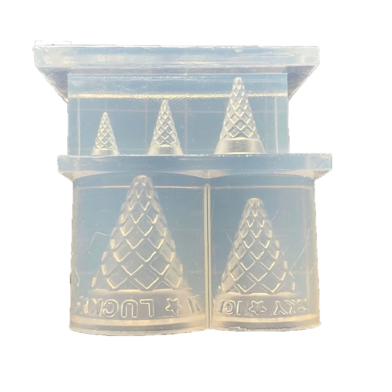 

MXME Flexible Epoxy Resin Mold Play Silicone Mold Ice Cream Cones Shaped Toy Mould Convenient Jewelry Supplies
