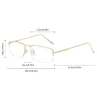 0 To -6.0 Myopia Glasses Anti Blue Light/ Photochromic  Versatile Men's Business Glasses Half Frame Myopia Glasses 2