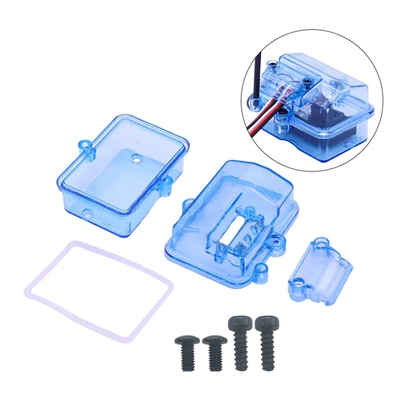 

Blue Plastic Waterproof Receiver Receiving Box for Huanqi727 / Slash RC Car Remote Control Accesory