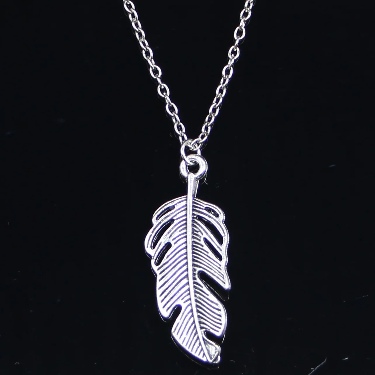 

20 шт. Новое модное ожерелье 40x16 мм Подвески с перьями короткое длинное ожерелье для женщин и мужчин Подарочное ювелирное изделие чокер