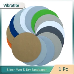 1 sheets Sandpaper - 8Inch 200MM Sanding Discs Silicon Carbide 60-10000 Grits Hook and Loop for Polishing & Grinding PSA