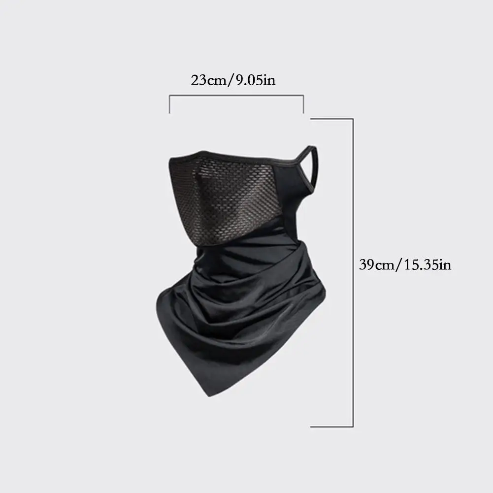 Summer Ear Hanging Triangle Scarf Sun Protection Anti-UV Breathable Outdoor Fishing Hiking Cycling Balaclava Face Mask