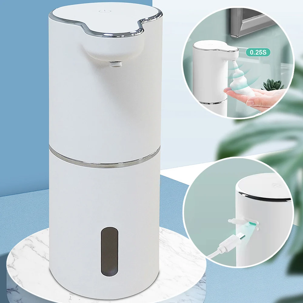 

New Automatic Sensor Foam Soap Dispenser With USB Charging Touchless Smart Washing Hand Machine Bathroom Liquid Soap Dispensers