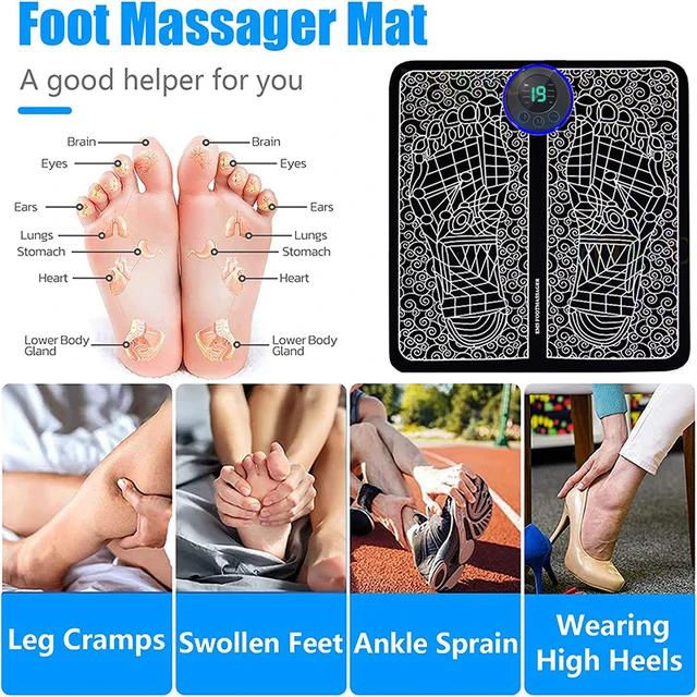 EMS Foot Massager Pad USB Rechargeabl Reflexology Foot Acupoint Massage Muscle Stimulation Improve Blood Circulation Relief Pain 3 EMS Foot Massager Pad USB Rechargeabl Reflexology Foot Acupoint Massage Muscle Stimulation Improve Blood Circulation Relief Pain 3