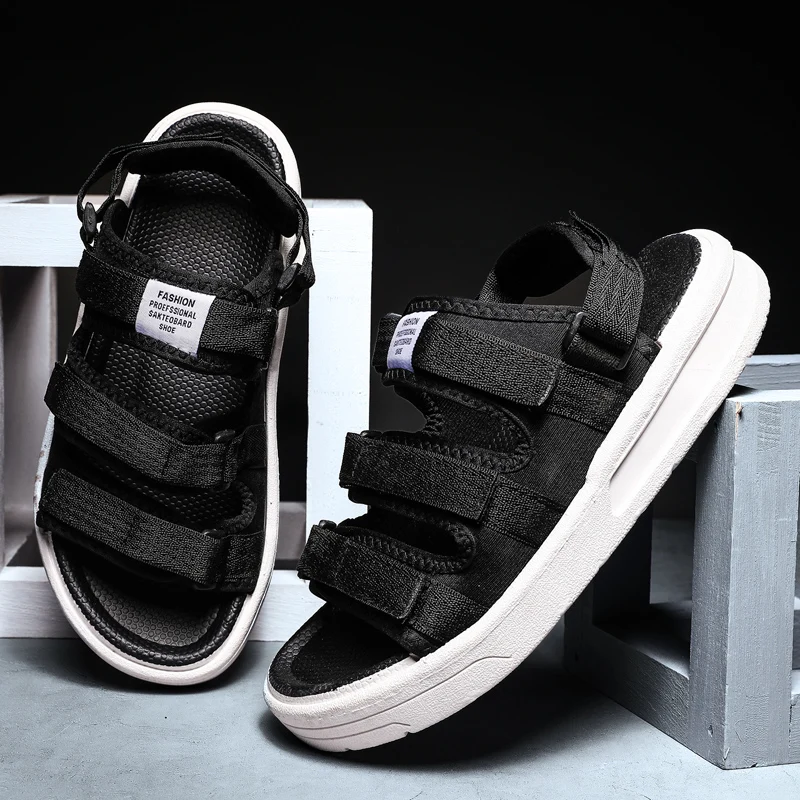 남성용 비치 오픈 토 슈즈, 하이 퀄리티 미끄럼 방지 샌들, 통기성 두 가지 용도, 남성 신발, 여름 야외 신발  Best5