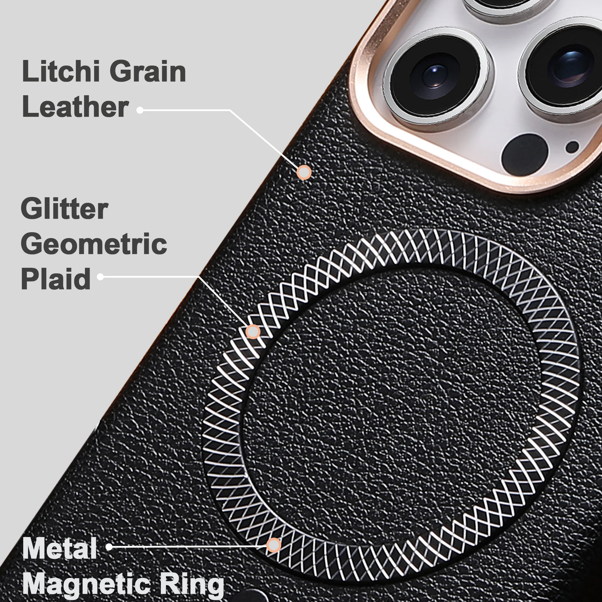 Eseble Magnetic Absorption Phone Case with Lightweight TPU Full Coverage Anti-Fall Protection