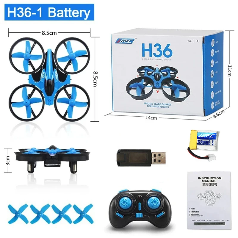 Mini Drone JJRC H36 2.4G 6 Axes RC Quadricoptère pour Enfants