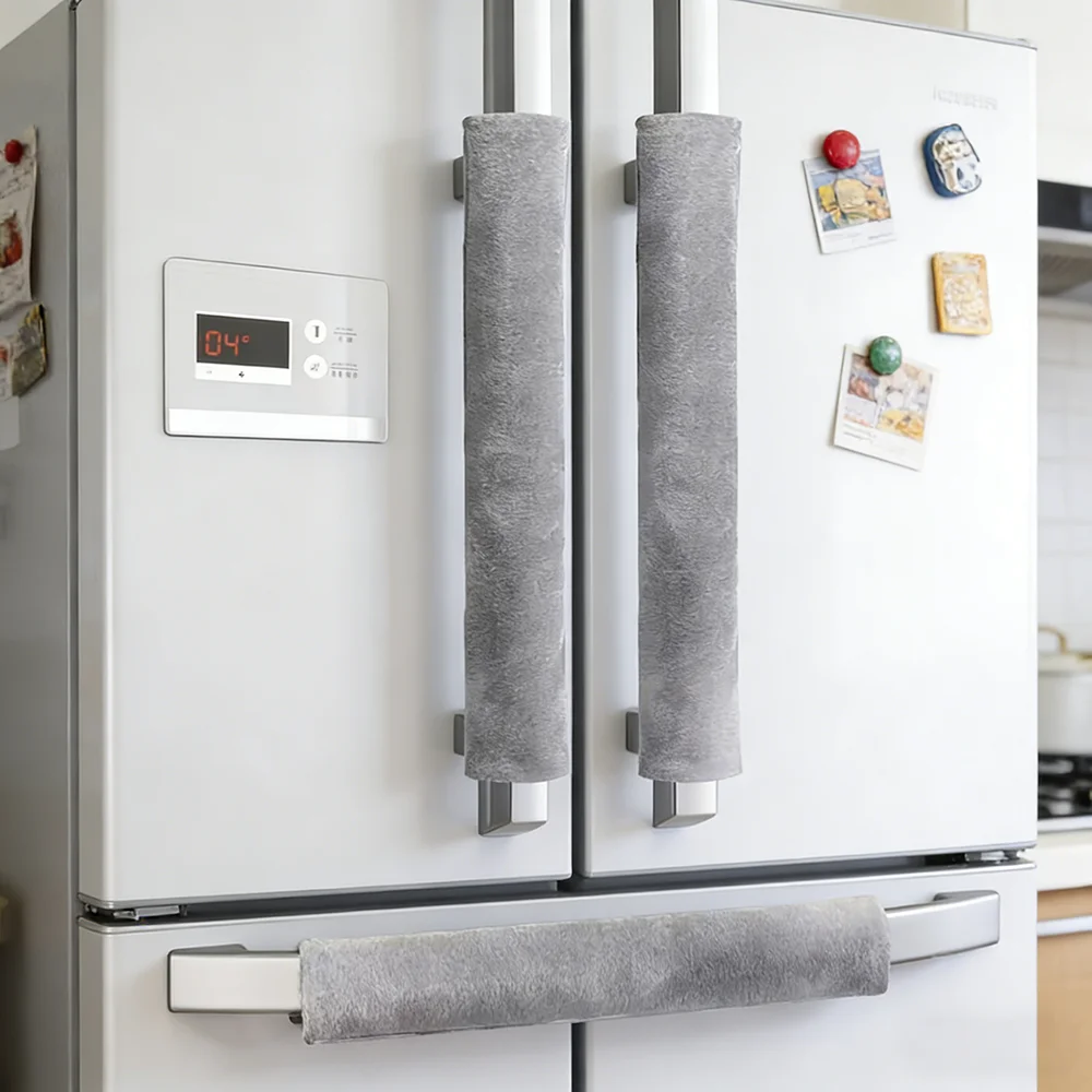 Elegant Refrigerator Door Cover Set - Durable, Oil & Stain Resistant, Anti-Static Kitchen Upgrade