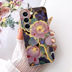 Floral Bow Bumper Soft Silicone Clear Phone Case Cover for Realme C83 5G (TMTPU - 6151)