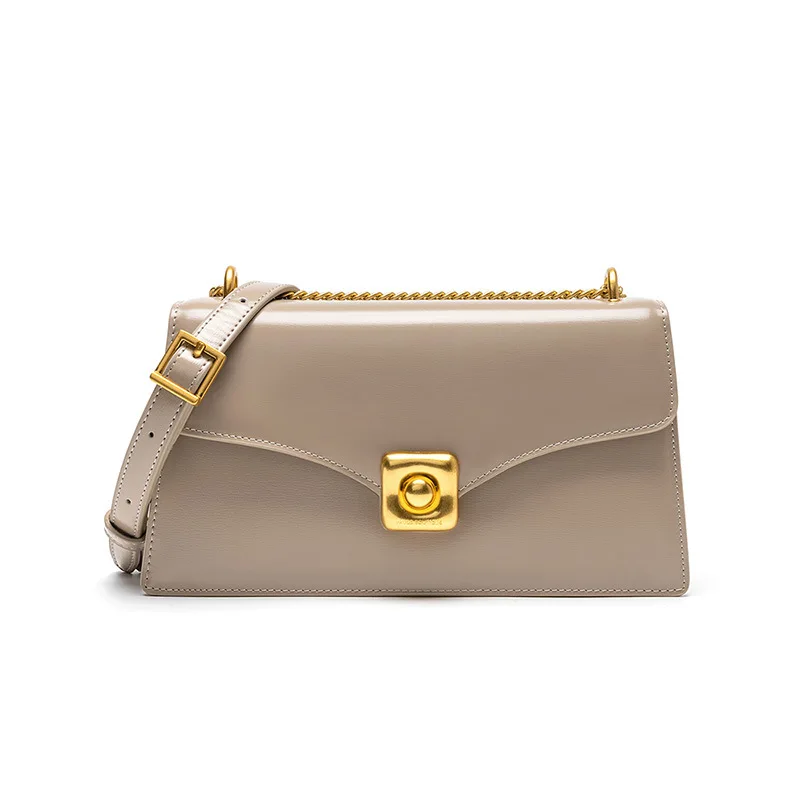 Single Shoulder Bag Genuine Leather Handbags for Women New Versatile Chain Luxury Cowhide High-quality Messenger Crossbody Y2k
