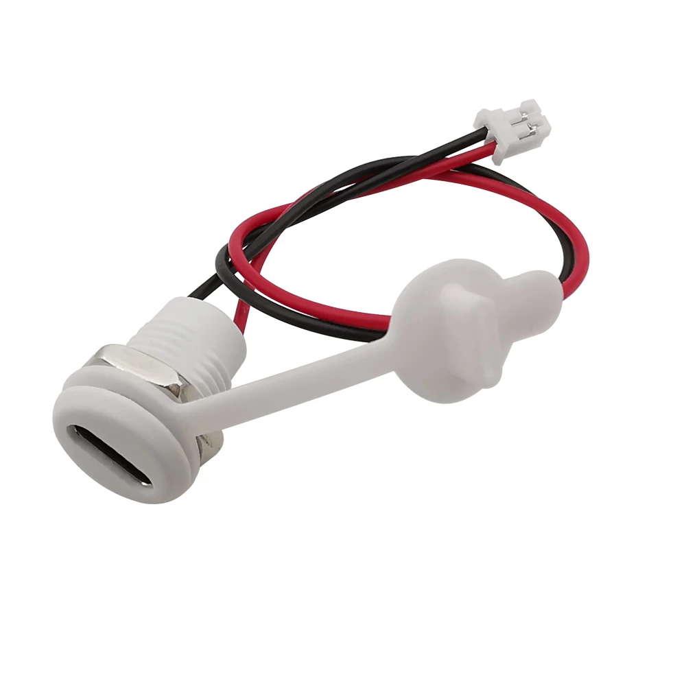 1 pcs Waterproof USB Connector Type-C Waterproof to Jst PH 2.0 nut locking plate Female High Current Fast Charging jack port