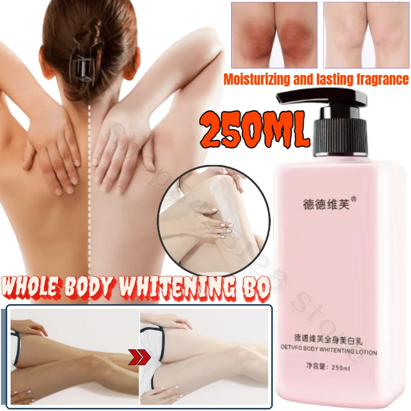 

Whitening Body Lotion Long Lasting Refreshing Emulsion Natural Brightening Body Milk Nourishing Whitening Cream 250ml