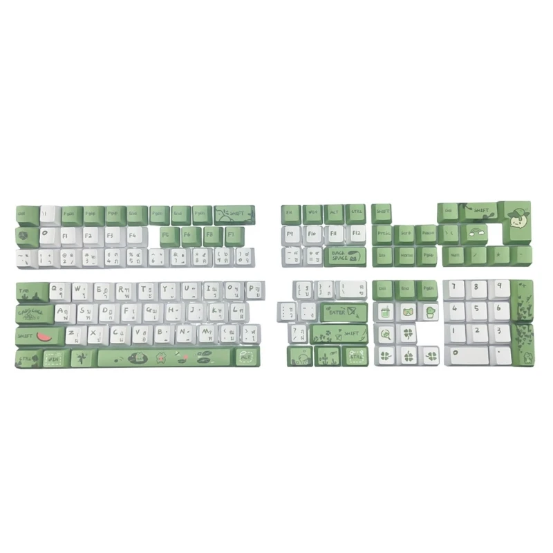 

Эргономичные колпачки для клавиш XDA/OEM Тайские колпачки для клавиш 61/64/68/75/87/98/104/108 для любителей клавиатуры Колпачки