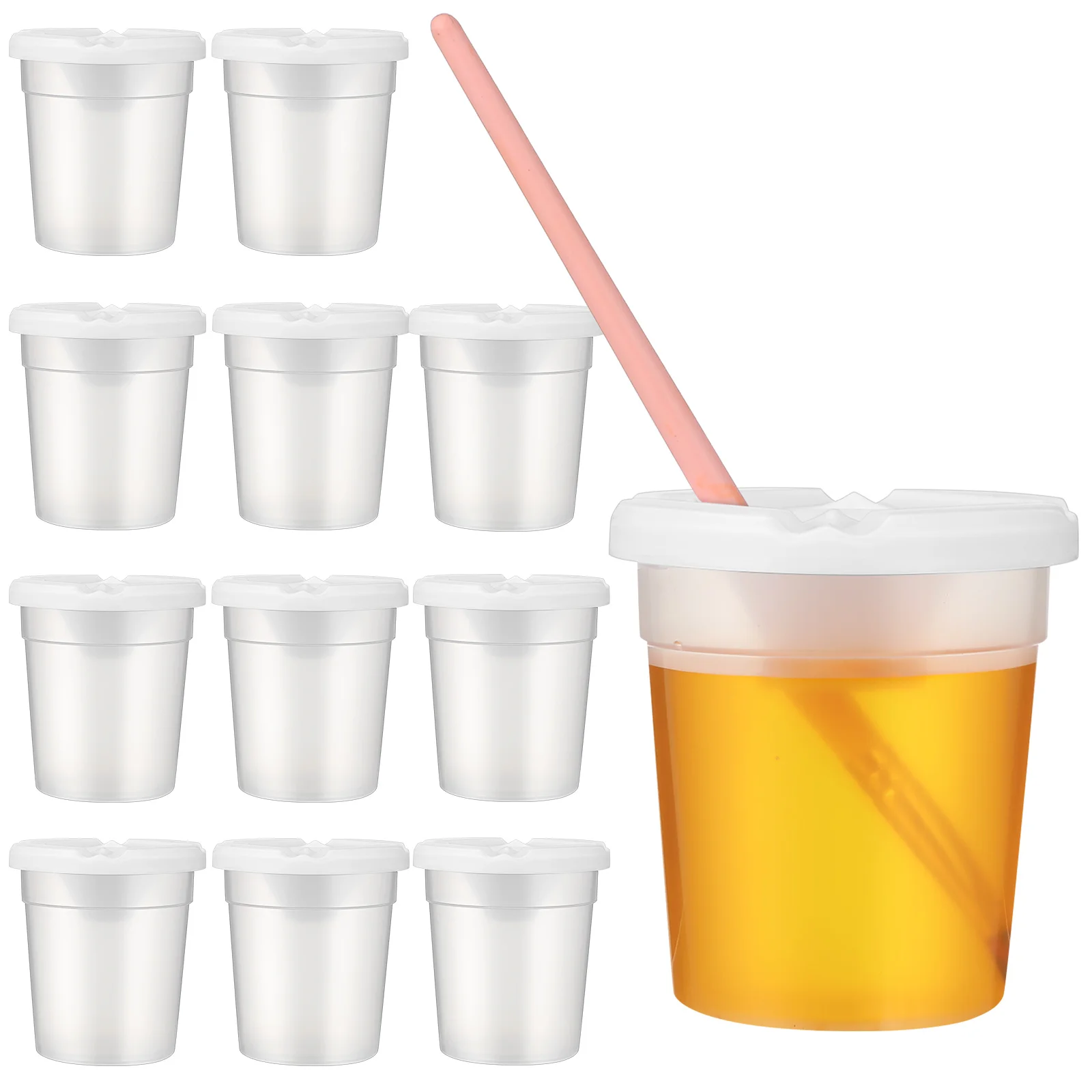 12 Pcs Paint Cups with Lids for Kids  No Spill Paint Cups for Acrylic Watercolor Painting Art Supplies Spill Proof Containers