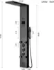 Black Shower Panel Tower System LED Light Shower Tower with Large Area Body Jet Massage Shower Fixtures with LCD Temperature 6