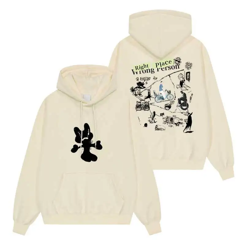 アイドル BTS RM Right Place wrong Person Hoodie Kpop RM Right Place Wrong Person Men/Women Hoodie Around