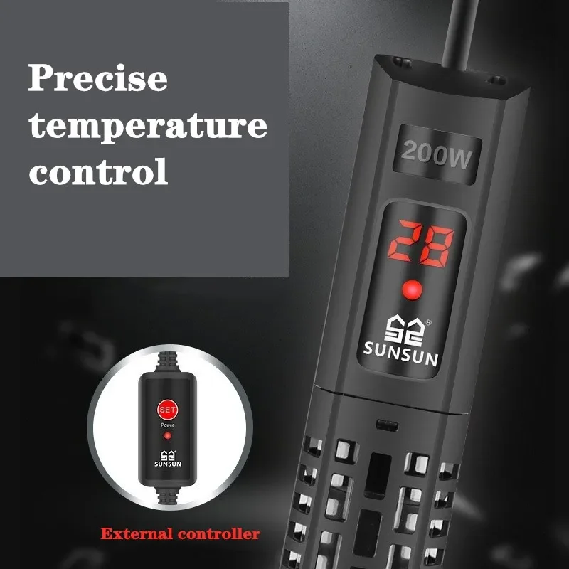 Calentador Sumergible para Acuario con Pantalla LCD Digital, Termostato Ajustable para Peceras y Acuarios