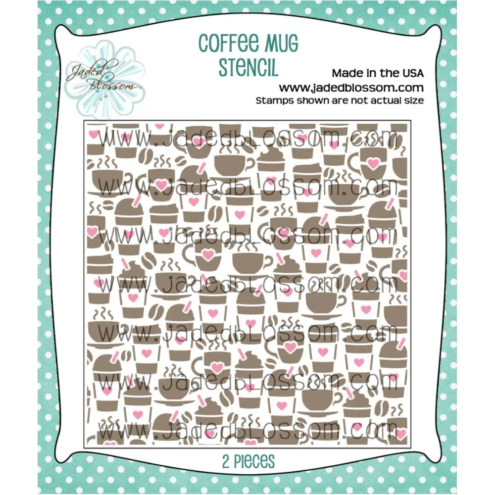 

2023 Arrivals Winter Coffee Mug Layering Stencils for Scrapbook Photo Album Decorative Embossing DIY Make Paper Cards Crafts