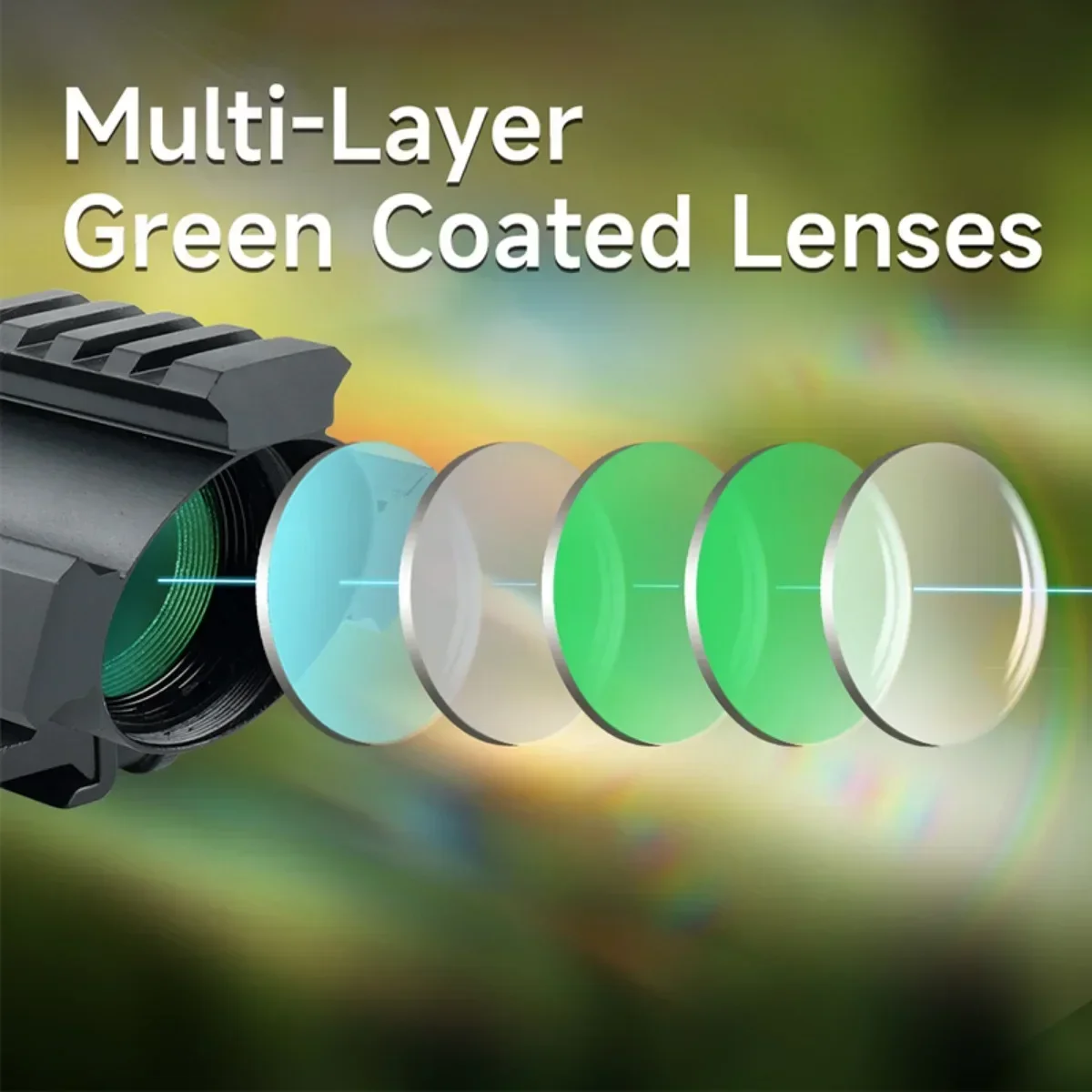 Tactics 4x32+HD107 Scope Combo Optics 5 Gear Adjustment Red Illumination Collimator Sights Hunting Airsoft Riflescope Viewfinder
