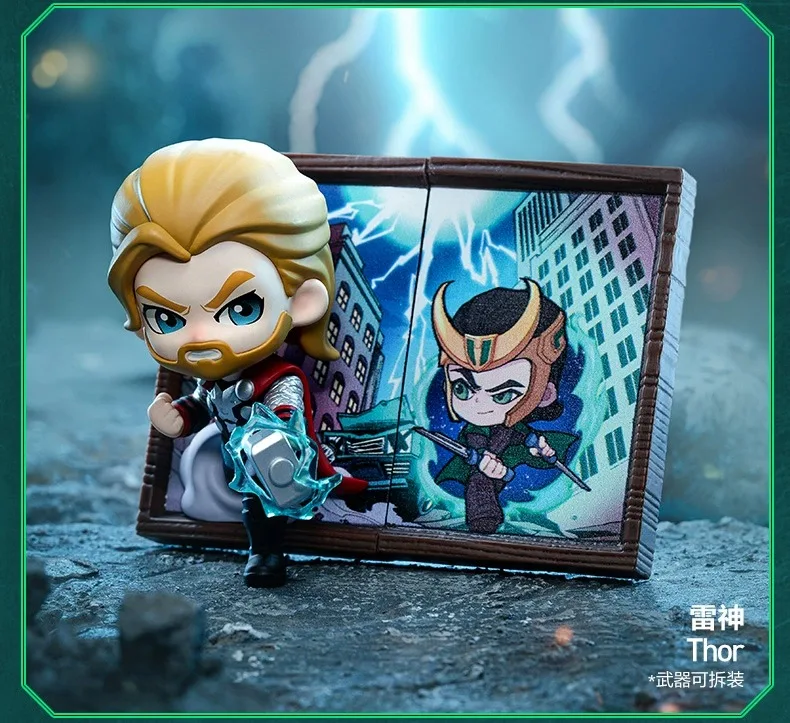 thumbnail image 1 of Marvel Photo Frame Series Blind Box 2024 New Q-Style Iron Man Spider Man Mystery Box Children Model Toys Birthday Gift, 1 of 5