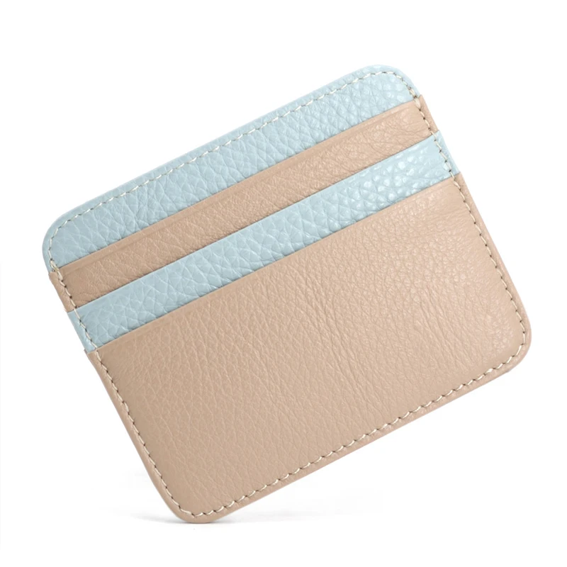 Sleek Genuine Leather Card Holder with RFID Protection