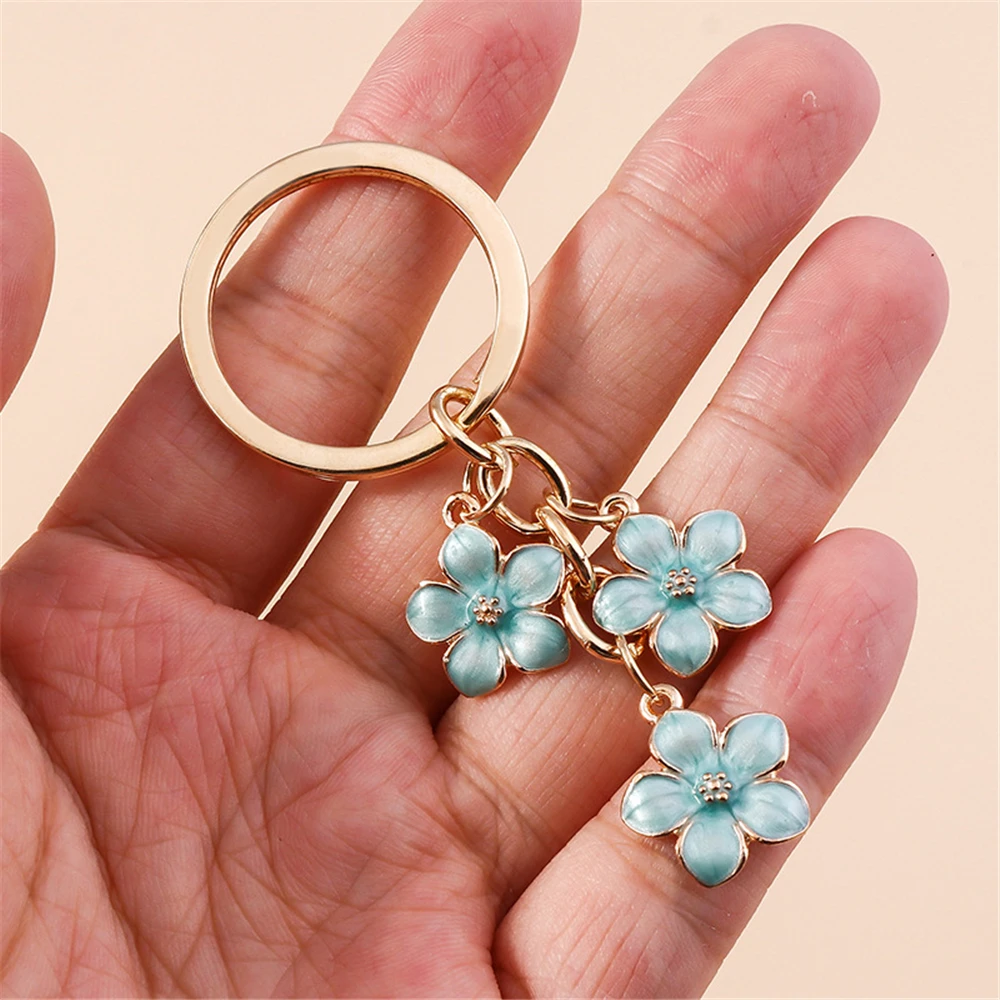 Kawaii Flower Quicksand Bottle Keychain Small Fresh Wishing Bottle Keyrings  For Girls Fashion Backpack Accessories Diy Gifts - Key Chains - AliExpress