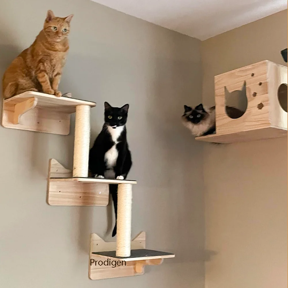 Repisas Flotantes Colgantes Gimnasio Para Gatos Pared Muebles De